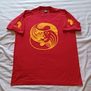 VTG 1990s Fruit of the Loom Best Afro Musica Red T-Shirt Adult XL African Music